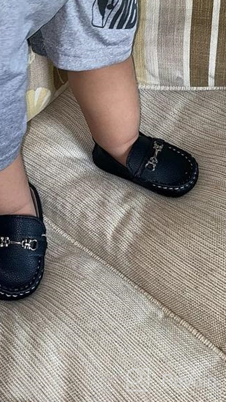 img 1 attached to LONSOEN Loafers Prewalker Moccasin Toddler review by William Mistretta