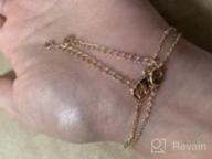 картинка 1 прикреплена к отзыву Тонкие браслеты с инициалами в виде сердечка Turandoss: персонализированное ювелирное изделие из позолоченного золота 14К для женщин и девочек. от Jennifer Irvin