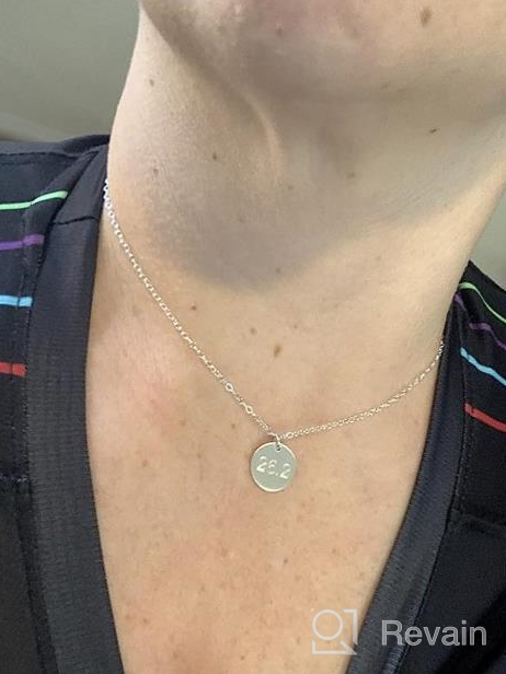 img 1 attached to EFYTAL Marathon Runner 26.2 Necklace - Impressive 925 Sterling Silver Disc Jewelry Gift for Athlete & Runner review by Jake Hillyer