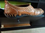 img 1 attached to 👞 Breezy Brown Men's Leather Shoes: Lightweight Stitching and Honeycomb Breathability review by Dan Venegas