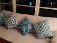 img 1 attached to Add Elegance To Your Home Decor With ACCENTHOME'S Pack Of 2 Velvet Throw Pillow Covers In Luxurious Blue Shade - 18X18 Inch Cushion Cases With Flange Design Perfect For Couch, Sofa & Bedroom review by Danielle Jones