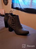 img 1 attached to Stylish And Comfortable: TOETOS Women'S Chicago Chunky Heel Ankle Booties review by Daniel Roe