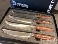img 1 attached to Jane Series WALLOP Senior Steak Knife Set - 4 Piece 5-Inch Straight Edge Steak Knife Set Made Of High Carbon German Stainless Steel With Pakkawood Handles - Ergonomic Design review by Tim Jenkins