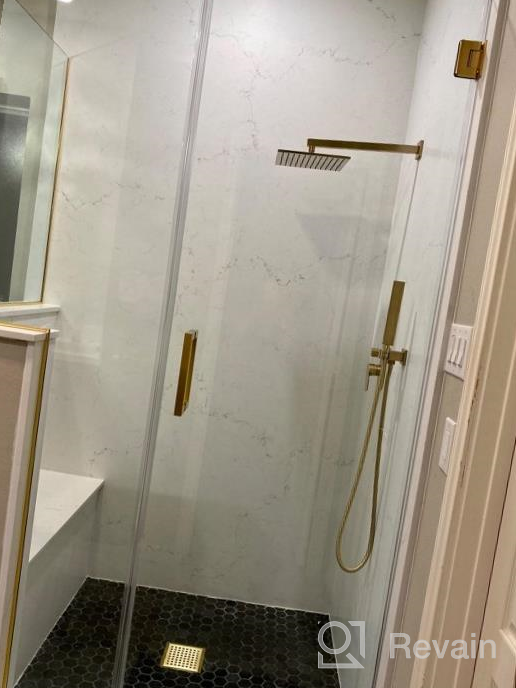 img 1 attached to Experience Total Bliss With TRUSTMI'S 12-Inch Luxury Shower System In Brushed Brass Gold Finish With Pressure Balanced Valve And Rainfall/Handheld Showerhead Set review by Johnny Moger