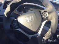 картинка 1 прикреплена к отзыву Eiseng Genuine Leather Steering Wheel Cover DIY Stitch-On Wrap For Honda Civic 2012-2015 Interior Accessories - Black With 13.5-14.5 Inch Diameter And Thread Color от Brian Delgado