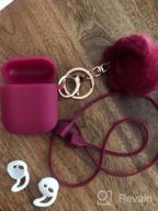 img 1 attached to Soft Silicone AirPods 3 Case Cover With Fur Ball Keychain - Shockproof Protective Cover For 2021 Version Charging Case With Visible Front LED - Ideal For Women And Girls - Light Purple By OULUOQI review by Nathan Pintac