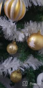 img 5 attached to Набор украшений для рождественских шаров из розового золота - 86 предметов, небьющиеся украшения для деревьев, домашних вечеринок, праздников, гирлянд и венков. В комплекте крючки для подвешивания.
