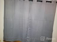 img 1 attached to Yakamok 100% Blackout Curtains For Bedroom 84 Inch Length, Grey Full Light Blocking Drapes With Black Backing, Noise Reducing Thermal Insulated Grommet Panels For Living Room, 52Wx84L,Gray, 2 Panels review by Kelly Jones