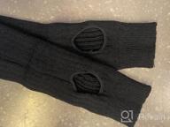 img 1 attached to Warm Up In Style With GLENMEARL Heel-Hole Stirrup Leg Warmers For Women And Girls review by Elizabeth Smith