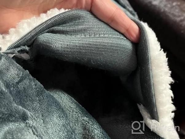 img 1 attached to Stay Warm And Cozy With Winthome'S Super Soft Wearable Blanket With Sleeves And Foot Pockets - Perfect For Men And Women! review by Donnie King