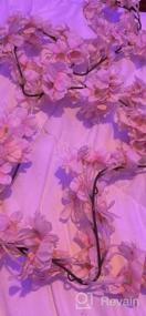img 5 attached to 3Pcs Pink Artificial Cherry Blossom Garland For Home Wedding Party Decor - 17.7 Ft Total Length