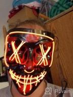 img 1 attached to LED Purge Mask For Adults - Scary Halloween Mask With Light Up Features For Enhanced Halloween Fun review by Michael Reynolds