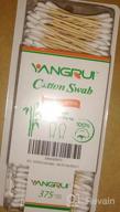 img 1 attached to 375 Count Bamboo Stick Double Round Cotton Swabs By YANGRUI - BPA Free, Eco-Friendly, Naturally Pure Ear Swabs (1 Pack) review by Tony Doan