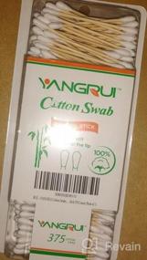 img 5 attached to 375 двойных круглых ватных палочек Bamboo Stick от YANGRUI - экологически чистые, натуральные ушные тампоны без бисфенола-А (1 упаковка)