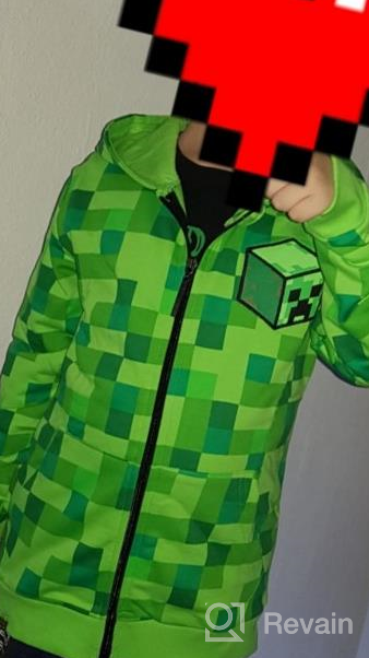 img 1 attached to 💻 Minecraft Creeper Hoodie for Boys: Perfect for Your Little Gamers! review by Shane Ryder