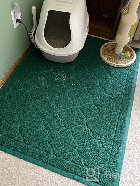 img 1 attached to WePet Cat Litter Mat Jumbo: XXLarge Size, Urine Waterproof, Washable - Best Supplies For Kitty Litter Trapping Mess! review by Don Taniguchi