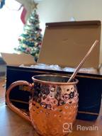 img 1 attached to Handcrafted Moscow Mule Mugs And Beer Glasses Set With Copper Straws And Accessories review by Citylife Padilla