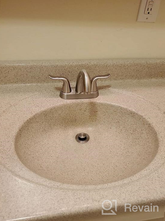 img 1 attached to WOWOW Black Bathroom Faucet - 2 Handle Bathroom Sink Faucet, 4 inch Centerset, 3 Holes Lavatory Faucet with Lift Rod Drain Stopper, Vanity Faucet, Lead-Free Basin Mixer Tap in Matte Black Finish review by Evan Sharma