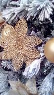 img 1 attached to Add Glittering Elegance To Your Teal Blue Christmas Tree With Supla'S 24 Pack Poinsettia Flower Picks review by Marvin Breezy