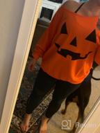 img 1 attached to Lymanchi Women Slouchy Shirts Halloween Pumpkin Long Sleeve Sweatshirts Pullover review by John Anaya