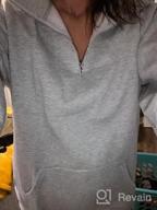 img 1 attached to Oversized Women'S Quarter-Zip Sweatshirts By Lecieldusoir - Everyday Casual Long-Sleeve Pullover Tops review by Curtis Nice