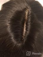картинка 1 прикреплена к отзыву 🏻 REECHO 12" Synthetic Hair Topper Wiglet Hair Enhancer with Straight Bangs — Wavy Curly Hair Extensions for Women от Matthew Ciula