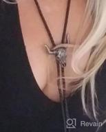 img 1 attached to AZORA Western Cowboy Bolo Tie: Stylish Leather 🤠 Necktie Pendant Necklace for Men, Kids, Boy & Girl review by George Halbohm