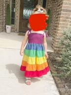img 1 attached to Rainbow Toddler Princess Sleeveless Sundress Girls' Clothing and Dresses review by Chris Knight