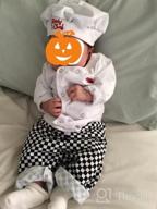 img 1 attached to COSLAND Boys' 3Pc Chef Costume Halloween Outfit Long Sleeve Pant Sets With Hat (Baby & Toddler) review by Chelsea Hunter