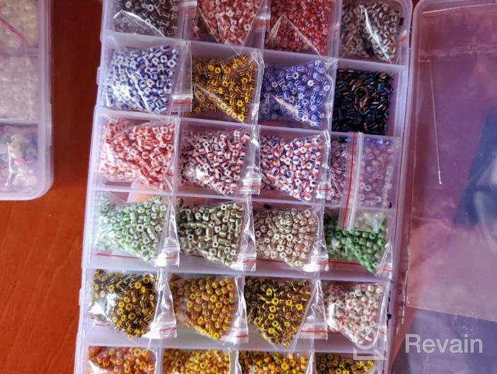 img 1 attached to Get Creative With EuTengHao'S 9600Pcs Glass Seed Beads For DIY Jewelry Making - 24 Vibrant Colors Included! review by Jason Bell
