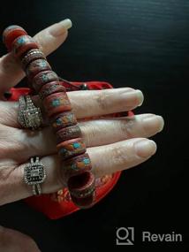 img 3 attached to 📿 Authentic Tibetan Embedded Medicine Handmade Boys' Jewelry for Meditation and Healing