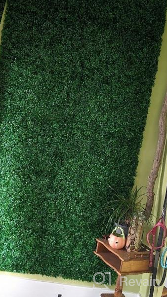 img 1 attached to 24X16In Faux Boxwood Hedge Wall Panels 12PCS Artificial Grass Backdrop Greenery Topiary Plant Artificial Boxwood Hedge Panel For Home Decor review by Daniel Bruce