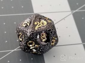 img 6 attached to 7PCS Ancient Bronze Metal DND Dice Set - Cobblestone Pattern Polyhedral Dungeons & Dragons Role Playing Game Dice For Tabletop Games.