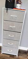img 1 attached to Sorbus Dresser Storage Tower, Organizer For Closet, Tall Dresser For Bedroom, Chest Drawer For Clothes, Hallway, Living Room, College Dorm, Steel Frame, Wood Top, Fabric, 5 Drawers review by Tyler Owens