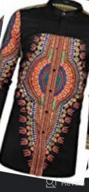картинка 1 прикреплена к отзыву 🌍 Showcase Your Style with COOFANDY Men's African Dashiki Sleeve Button Shirts от Jayshawn Webb