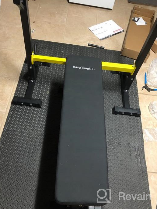 img 1 attached to 550Lbs Adjustable Squat Rack Stand, Barbell Rack, Bench Press Home Gym Weight Rack Stand By BangTong&Li review by Kaylon Mackey