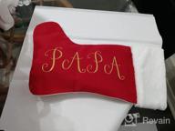 img 1 attached to Customized 20 Inch Big Christmas Stocking With Personalized Name - Rustic Holiday Fireplace Decoration And Family Gift review by Jack Collins