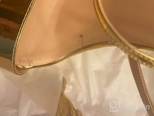 img 1 attached to LISHAN Women'S Sexy Gold Stiletto Heel Platform Open Toe Ankle Strap Sandals review by Badazz Webb