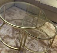img 1 attached to Contemporary Nesting Coffee Table Set With Faux Marble Top And Gold Legs - Perfect Accent For Modern Living Rooms review by Louis Abrams
