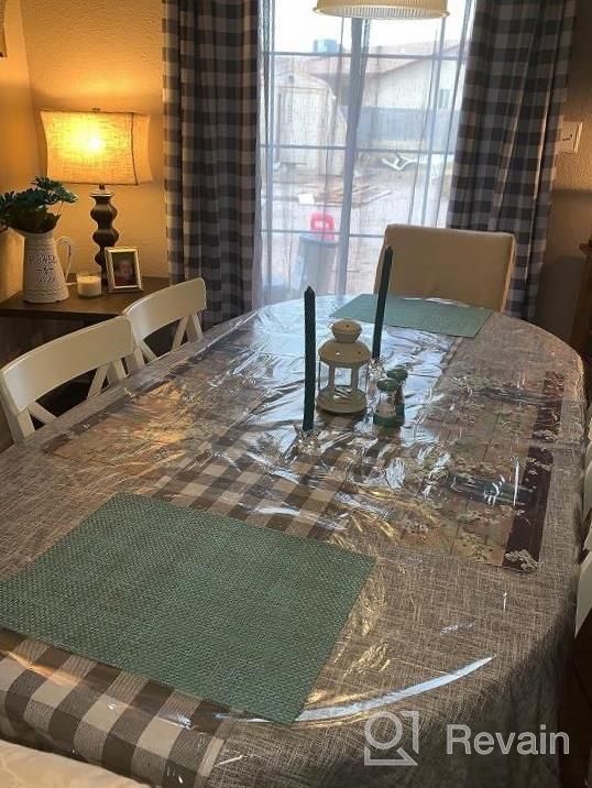 img 1 attached to Add A Touch Of Elegance To Your Table Setting With Maxmill Lux Faux Linen Tablecloth - Wrinkle Resistant, Textured Weaves And Green Color Perfect For Events And Holidays review by Jacob Thorson