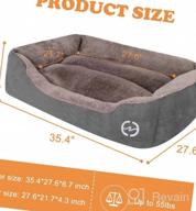 img 1 attached to PUPPBUDD Comfortable and Machine Washable Dog Bed for Large Dogs - Rectangle Dog Sofa with Nonskid Bottom Ideal for Medium and Multiple Large Dogs review by Marcus Hardin