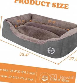 img 8 attached to PUPPBUDD Comfortable and Machine Washable Dog Bed for Large Dogs - Rectangle Dog Sofa with Nonskid Bottom Ideal for Medium and Multiple Large Dogs
