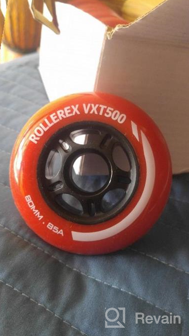 img 1 attached to 🛼 Enhance Your Skating Experience with Rollerex VXT500 Inline Skate Wheels (8-Pack) - Available in Various Sizes and Colors for Indoor and Outdoor Use as a Perfect Roller Blade Wheel Replacement review by Jesse Wells