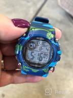 img 1 attached to Stay on Schedule with AZLAND 3 Alarms Kids Sports Wristwatch - Waterproof Digital Watches for Boys and Girls review by Cody Siger