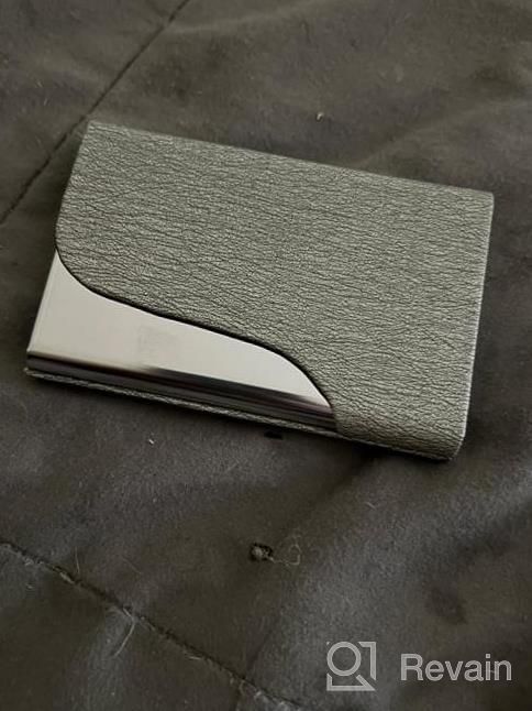 img 1 attached to Elegant Business Card Holder By Teskyer - Perfect Wallet For Professional Men & Women review by Alicia Watts