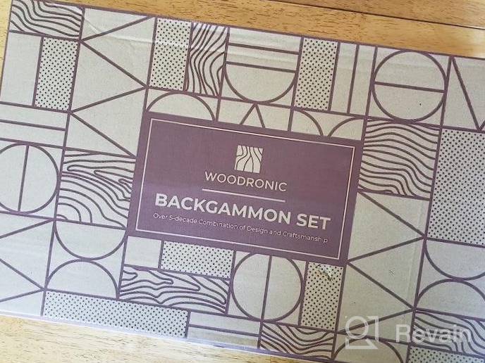 img 1 attached to Woodronic Wooden Backgammon Set: Classic Folding Board Game With Smart Strategy Tactics In Walnut-Mahogany Case review by John Baker