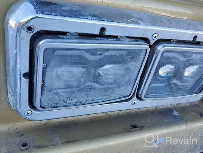 img 1 attached to SUPAREE H6054 LED Headlights With Halo, Turn Signal & High/Low Beam For Jeep, Ford, Chevy, GMC & Nissan - DOT Approved & H4 9003 Plug Compatible review by Andrew Roll