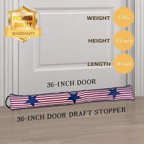img 3 attached to 36Inch Travan Under Door Draft Stopper Blocker - Heavy Duty Soundproof, Energy Saving & Weather Stripping Window Seal Guard Protector Star Strip