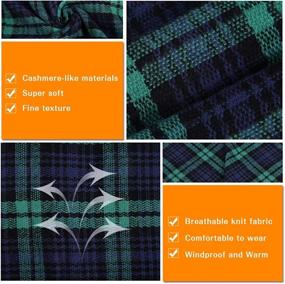 img 1 attached to SUNFURA Blanket Tartan Parent Child Black Women's Accessories at Scarves & Wraps