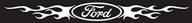 🔥 chroma graphics 3703 ford logo w/flames windshield decal: bold automotive statement логотип